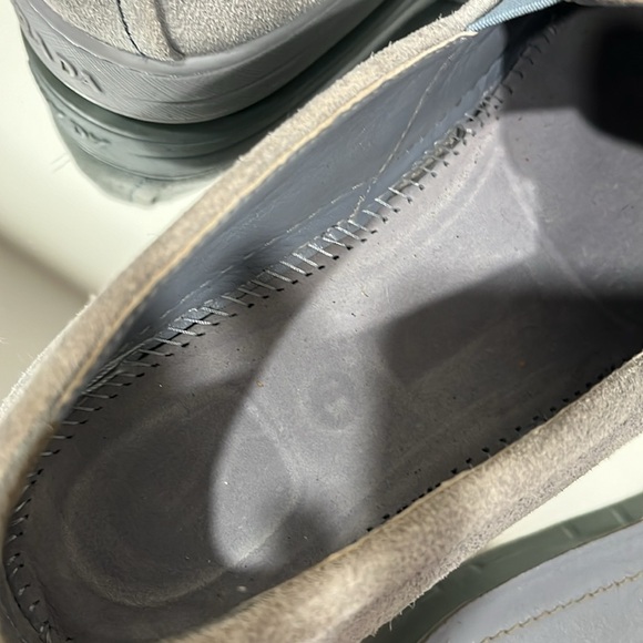 Prada Suede Leather Slip On Loafers Grey Blue size 41 - Picture 9 of 15